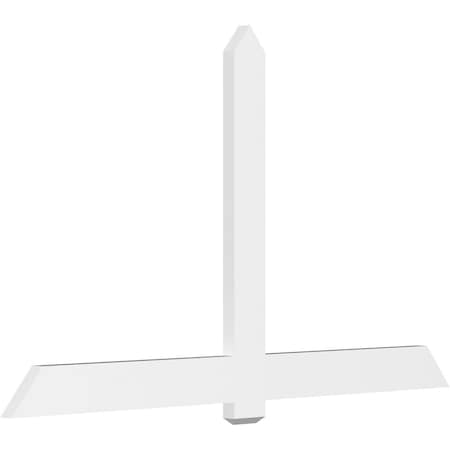 Ekena Millwork Eugene Architectural Grade PVC Gable Bracket, 84"W x 49"H x 2"D x 6"F, 14/12 Pitch GBP084X49X0206EUG00